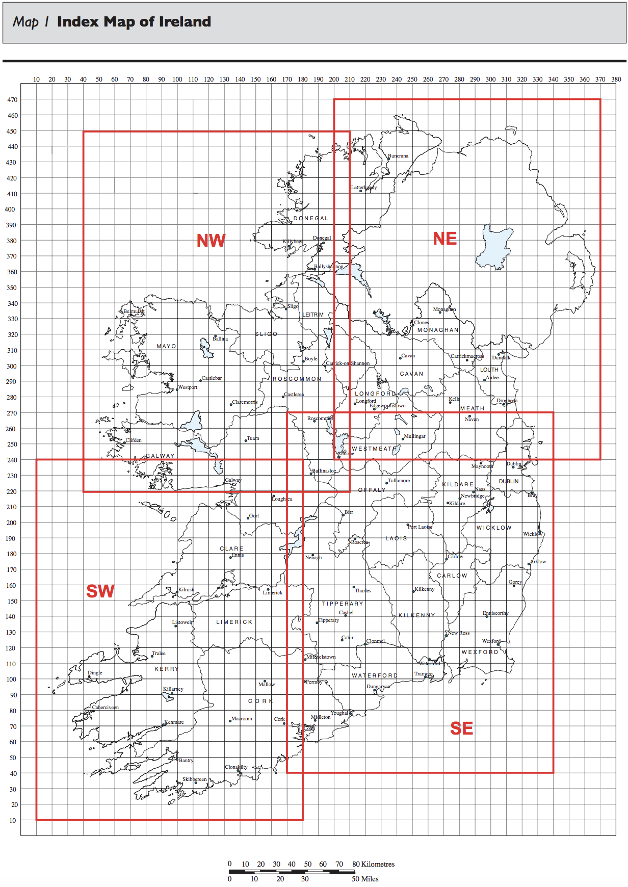 Diagram HC3 - Index map of Ireland - Extract from TGD C